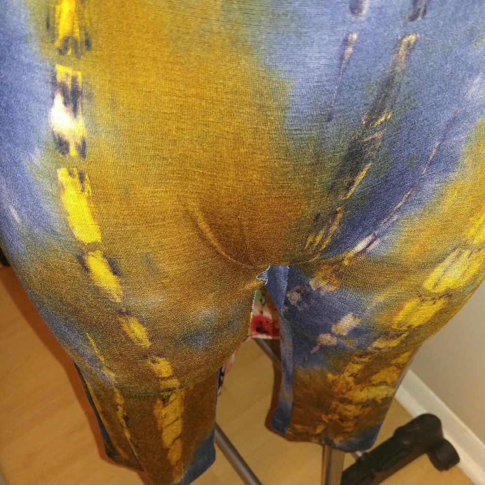 Blue/Mustard tie dye jumpsuit - Picture 5 of 6